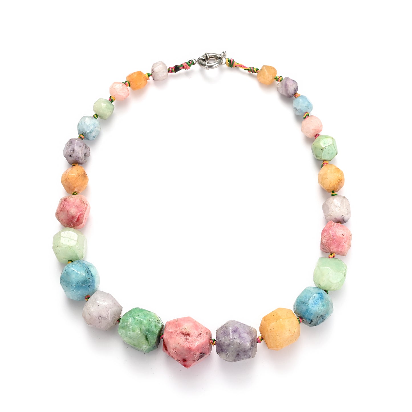 Agate necklace facted